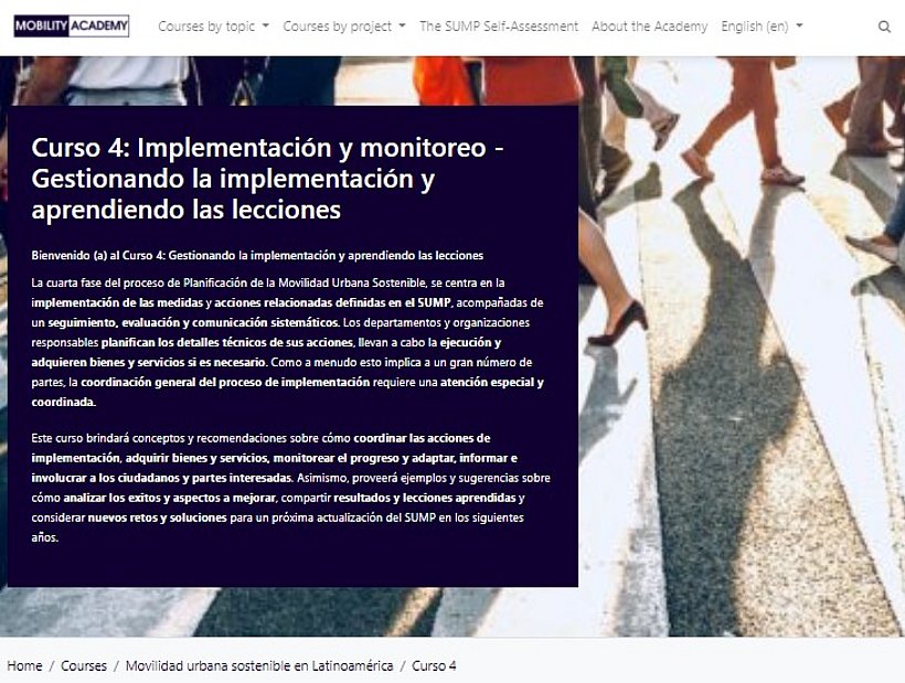 Main page of e-course