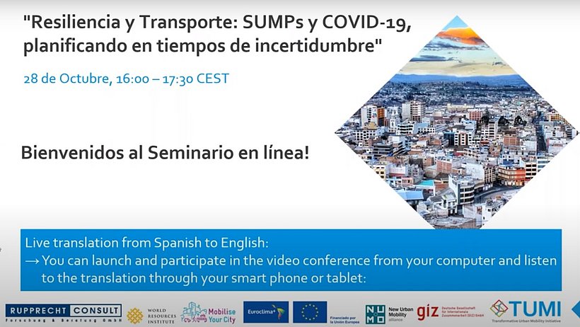 Initial slide of the webinar presentation