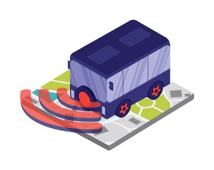 Automated vehicle on a map