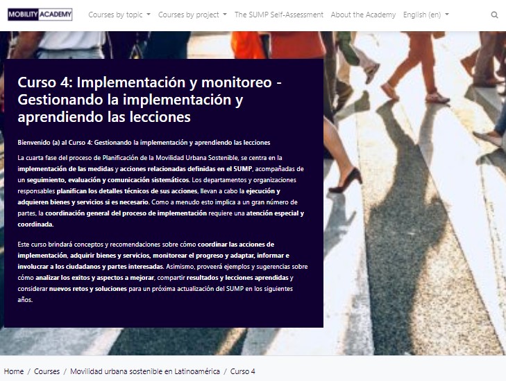 Main page of e-course
